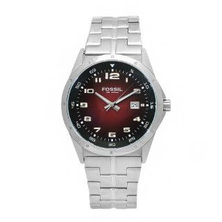 Fossil Men's AM4159 Degrade Stainless Steel Red Dial Watch Fossil Watches