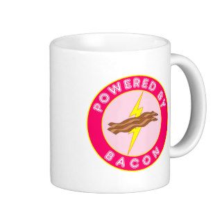 Powered By Bacon (Pink) Coffee Mugs
