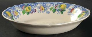 Royal Doulton Pomeroy Blue Multicolor 9 Oval Vegetable Bowl, Fine China Dinnerw