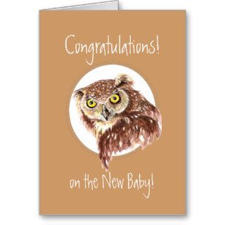 Custom Congratulations New Baby Night Owl Humor Card