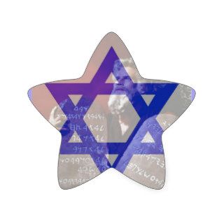 Moses, the Tablets and the Star of David. Star Sticker