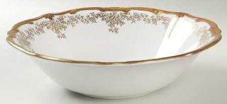 Weimar 14051 9 Round Vegetable Bowl, Fine China Dinnerware   Katherina, Gold Fl
