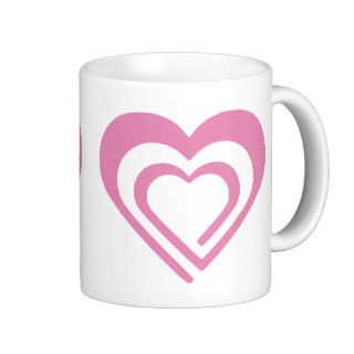 Double Pink Heart Symbol of Girl Love Mug