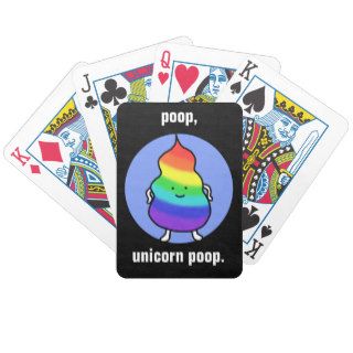 Unicorn Poop Funny Playing Card Rainbow Poop Joke Playing Cards