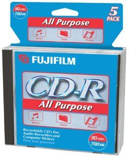 Fuji 21067185 Recordable Audio Cdr For Music Use (5Pack) Electronics