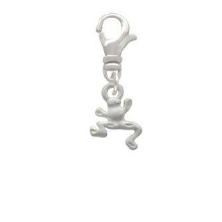 Mini Matte Silver Tree Frog Clip On Charm [Jewelry] Delight Jewelry Delight Jewelry Jewelry