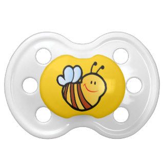 HAPPY LITTLE BUMBLEBEE BEE CARTOON CUTE HONEY INSE BABY PACIFIER