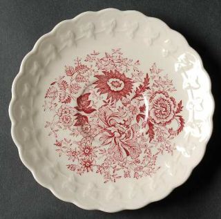 Taylor, Smith & T (TS&T) Center Bouquet Red (Garland Shape) Saucer, Fine China D