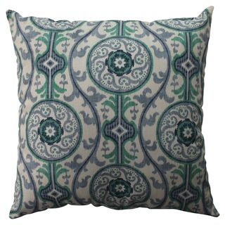 Pillow Perfect Suzani Damask Green 23 inch Floor Pillow Pillow Perfect Throw Pillows