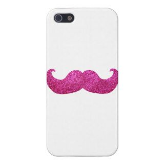Pink Bling Mustache (Faux Glitter Graphic) iPhone 5 Case