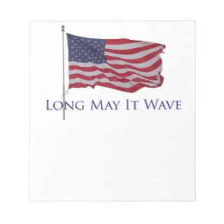 usa flag   long may it wave scratch pads