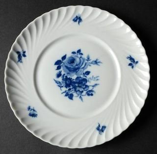 Royal Tettau Copenhagen Rose Salad Plate, Fine China Dinnerware   Blue Flowers