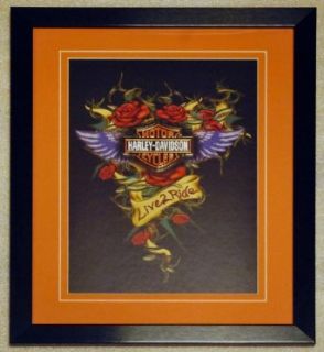 Harley Davidson Live to Ride Limited Edition Framed Pin Set. PS440 Clothing