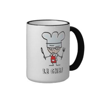 Food lover mug with cute chef cook cartoon