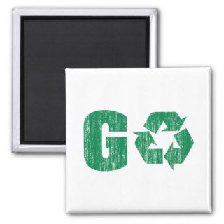 Go Green Recycle Refrigerator Magnets