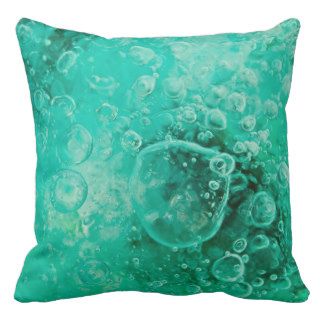 Bubbles Below Abstract Throw Pillow