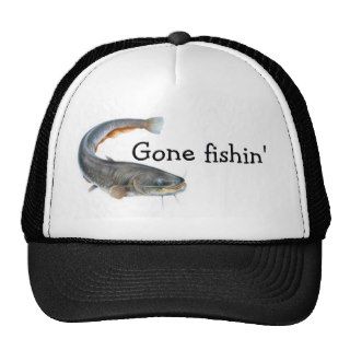 "gone fishin'" trucker hat