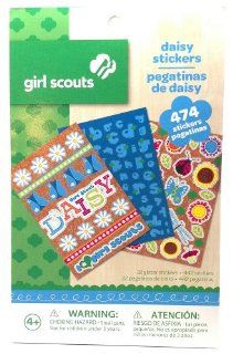 Girl Scouts Daisy Activity Stickers 474 Total 32 Glitter and 442 Regular Stickers Great for Scrapbook or Making Memories (1 Pad)
