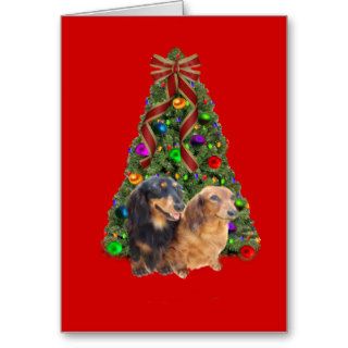 Dachshund Christmas Card Tree