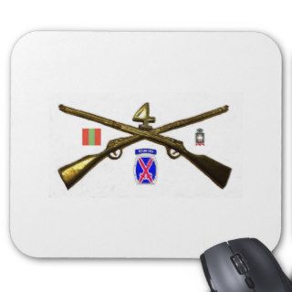 Fourth Infantry Regiment Cross Rifles Mouse Pad