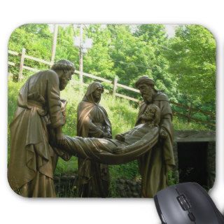 Jesus is laid in the tomb   14th station mouse mats