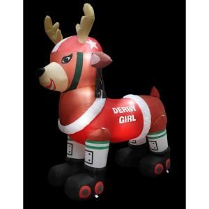 6 ft. Inflatable Derby Girl Reindeer 61541