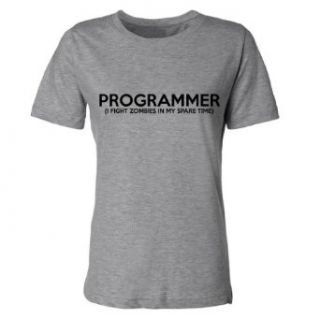 Zombie Underground Programmer (I Fight Zombies) Women's T Shirt Clothing