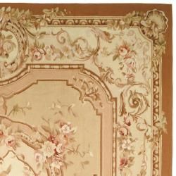 Hand knotted French Aubusson Beige/ Ivory Wool Rug (4' x 6') Safavieh 3x5   4x6 Rugs