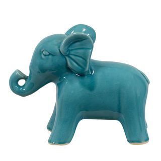 Turquoise Ceramic Elephant Urban Trends Collection Accent Pieces