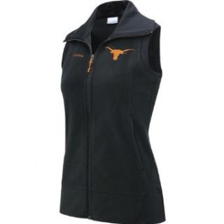 COLUMBIA Women's Texas Longhorns Give and Go Full Zip Fleece Vest   Size Xl, Black