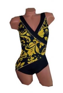 Inches Away Swimwear Tummy Thinner Collection Surplice Batik Tank Swimsuit (12) Fashion One Piece Swimsuits