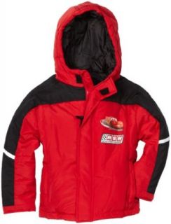 Disney Cars Boys 2 7 Puffer Jacket, Red, 4 Outerwear Clothing