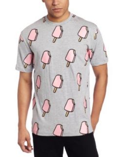 ICECREAM Men's Short Sleeve All Over Popsicle T Shirt, Heather Grey, Small at  Mens Clothing store