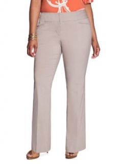 eloquii Classic Fit Exact Stretch Bootcut Pants Women's Plus Size Off White 24L