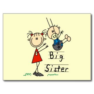 Big Sister Little Brother T shirts and Gifts Postcard