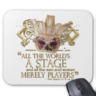 As You Like It Stage Quote (Gold Version) Mousepad