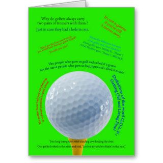 Golfing Jokes  card