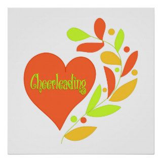 Cheerleading Heart Print