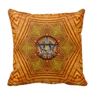 Golden Unity  Geometric Pentacle Cushion / Pillow
