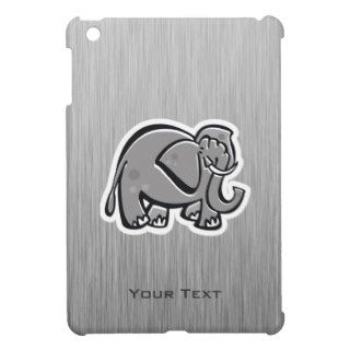 Cute Elephant; Metal look Cover For The iPad Mini