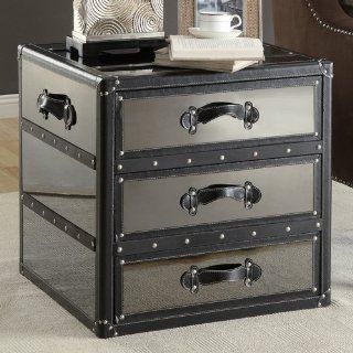 Crestview Collection Lenox Storage Trunk End Table  