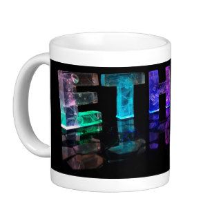 The Name Ethan in 3D Lights (Photograph) Coffee Mugs