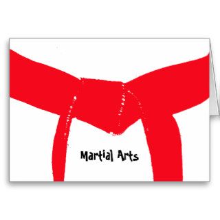 Martial Arts Red Belt Greeting Card