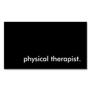 physical therapist. business card template