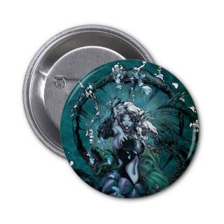 Grimm Fairy Tales Little Mermaid wicked Sea Witch Button