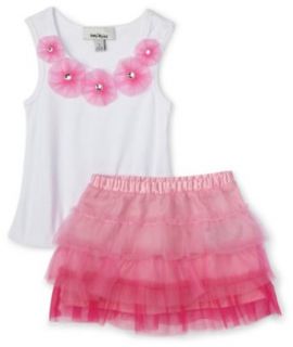 Amy Byer Girls 2 6x Fairytale Glitter Skirt, Pink, 4 Clothing