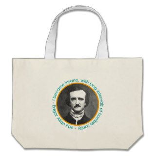 Edgar Allan Poe Portrait With Quote Large Book Bag