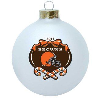 NFL Cleveland Browns Large 3 1/4" Ornament   2011 Collectible Series  Sports Fan Hanging Ornaments  Sports & Outdoors