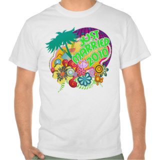 Tropical Just Married 2010 Tee Shirt