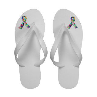 sandals/flipflops (Autism ribbon)